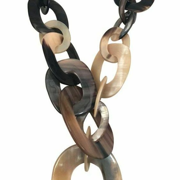 New Textured Cow Horn Necklace.